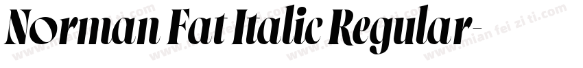 Norman Fat Italic Regular字体转换